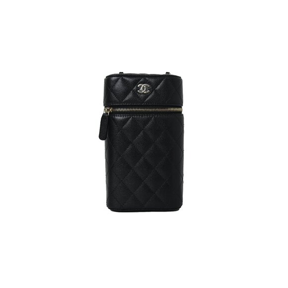 Chanel Caviar Quilted Vanity Phone Case Bag Black - Picture 1 of 3